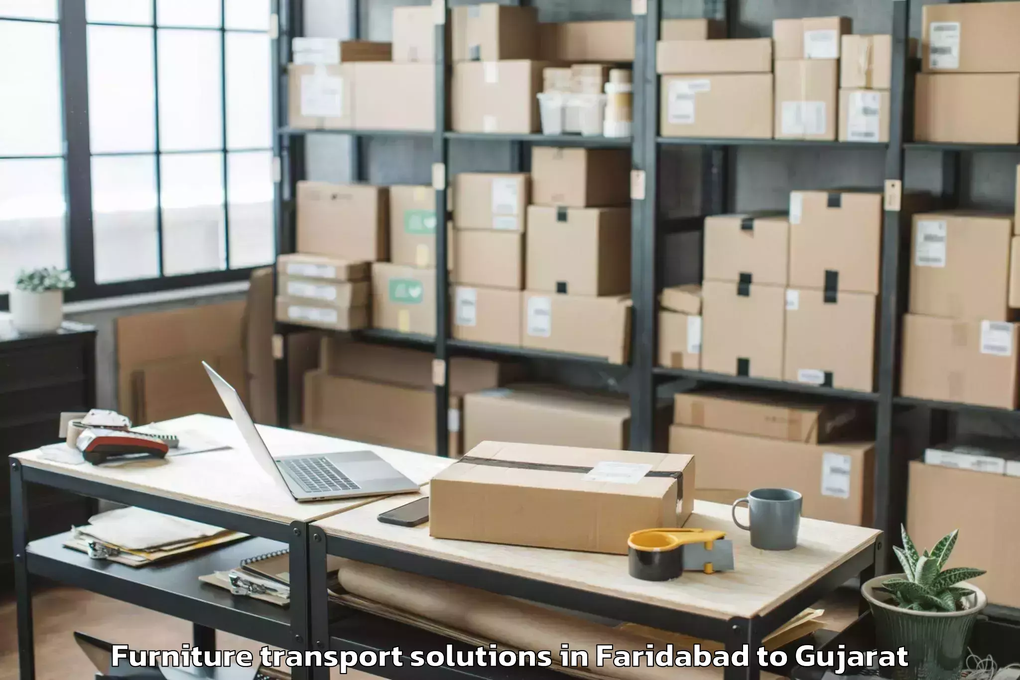 Expert Faridabad to Una Gir Somnath Furniture Transport Solutions